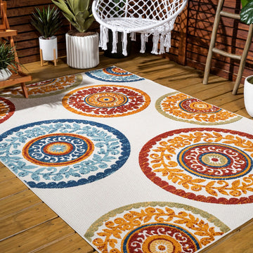 Circus Medallion High-low Indoor/outdoor Area Rug